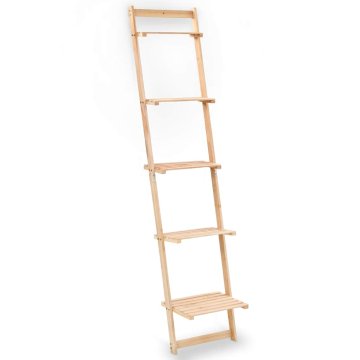 Vidaxl Stenska polica lestev iz cedrovine 41,5x30x176 cm
