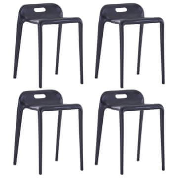 Vidaxl Stolčki 4 kosi plastika