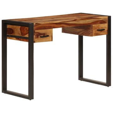 Vidaxl Miza z 2 predaloma 110x50x77 cm trden palisander