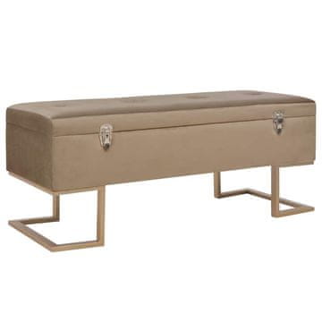 Vidaxl Klop s prostorom za shranjevanje 105 cm žamet