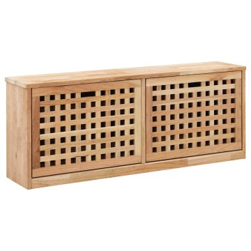 Vidaxl Klop za shranjevanje čevljev 94x20x38 cm trdna orehovina
