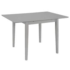 Vidaxl Raztegljiva jedilna miza MDF (80-120)x80x74 cm siva