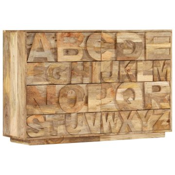 Vidaxl Omara z abecedo s 6 predali 120x35x79 cm trden mangov les