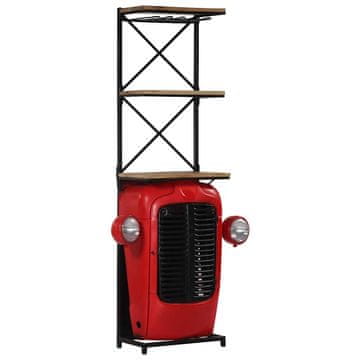 Vidaxl Omarica za vino traktor 49x31x172 cm trden mangov les