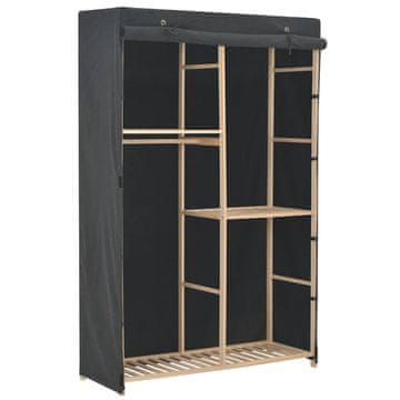 Vidaxl Garderobna omara 3-nadstropna 110x40x170 cm blago
