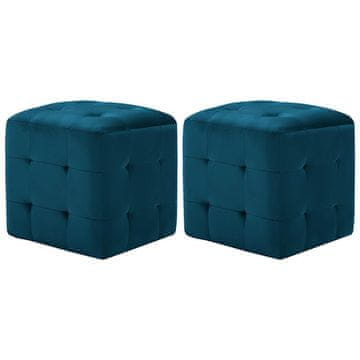 Vidaxl Tabure 2 kosa 30x30x30 cm žametno blago