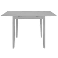 Vidaxl Raztegljiva jedilna miza MDF (80-120)x80x74 cm siva