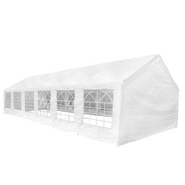 Vidaxl Vrtni šotor 12x6 m bel
