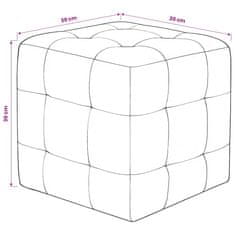 Vidaxl Tabure 2 kosa bel 30x30x30 cm umetno usnje