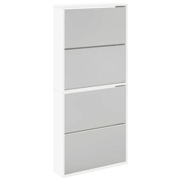 Vidaxl Omarica za čevlje 4-nadstropna z ogledali 63x17x134 cm