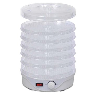 Vidaxl Sušilnik hrane okrogli 250 W s 6 pladnji