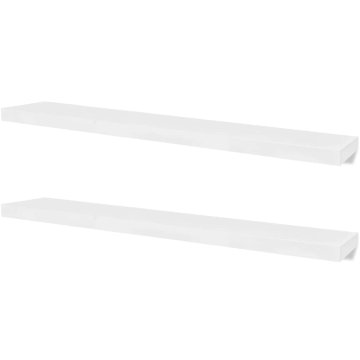 Vidaxl Stenske police 4 kosi bele 120 cm