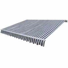 Vidaxl Zložljiva tenda z motorjem 600 cm modro/bela