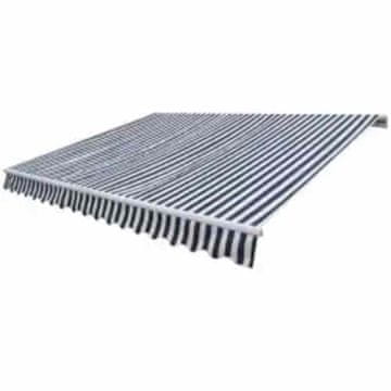 Vidaxl Zložljiva tenda z motorjem 600 cm modro/bela