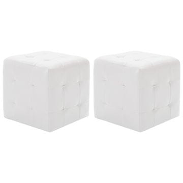 Vidaxl Tabure 2 kosa 30x30x30 cm umetno usnje