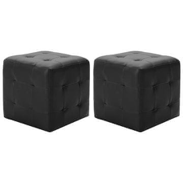 Vidaxl Tabure 2 kosa 30x30x30 cm umetno usnje