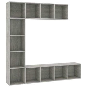 Vidaxl Knjižna omara/TV omara 3-delna 180x30x180 cm