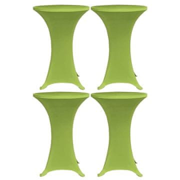Vidaxl Raztegljivo pregrinjalo za mizo 4 kosi 60 cm zeleno