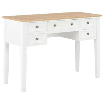 Vidaxl Pisalna miza iz lesa 109,5x45x77,5 cm