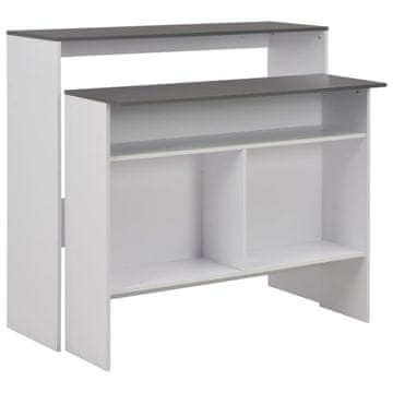 Vidaxl Barska miza z 2 površinama 130x40x120 cm