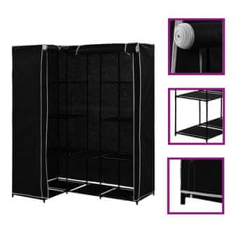 Vidaxl Kotna garderobna omara 130x87x169 cm