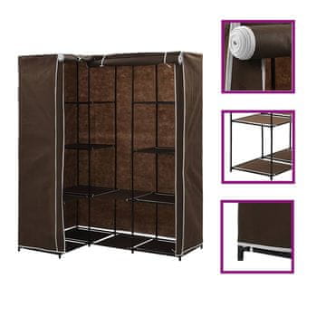 Vidaxl Kotna garderobna omara 130x87x169 cm
