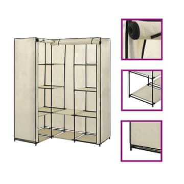 Vidaxl Kotna garderobna omara 130x87x169 cm