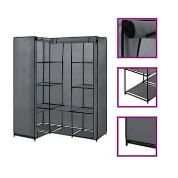 Vidaxl Kotna garderobna omara 130x87x169 cm