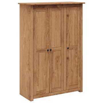 Vidaxl Garderobna omara s 3 predali 118x50x171,5 cm borovina Panama