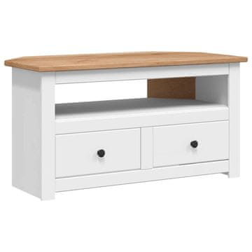Vidaxl Kotna TV omarica 93x49x49 cm trdna borovina Panama Range