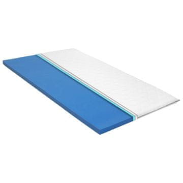 Vidaxl Nadvzmetnica 100x200 cm visco spominska pena 6 cm