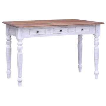 Vidaxl Pisalna miza s predali 117x57x75 cm
