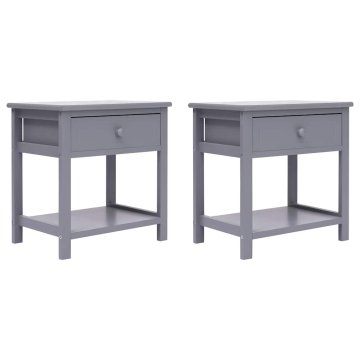 Vidaxl Nočne omarice 2 kosa sive 40x29x42 cm les pavlovnije