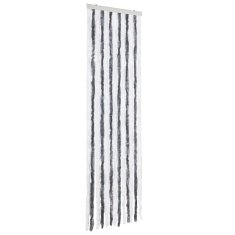 Vidaxl Zavesa proti mrčesu iz šenilje 56x185 cm siva in bela