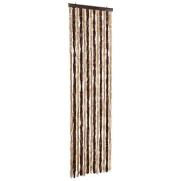 Vidaxl Zavesa proti mrčesu iz šenilje 56x185 cm bež in svetlo rjava