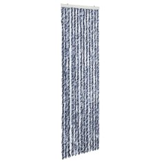 Vidaxl Zavesa proti mrčesu modra in bela 56x200 cm šenilja