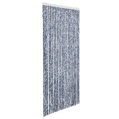 Vidaxl Zavesa proti mrčesu iz šenilje 100x220 cm modra, bela, srebrna