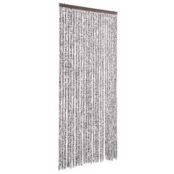 Vidaxl Zavesa proti mrčesu iz šenilje 100x220 cm rjava in bež