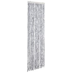 Vidaxl Zavesa proti mrčesu iz šenilje 56x185 cm bela in siva