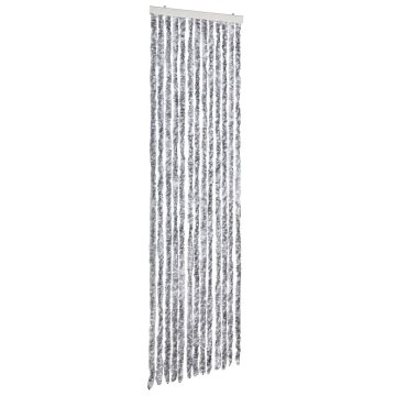 Vidaxl Zavesa proti mrčesu iz šenilje 56x185 cm bela in siva