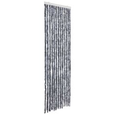 Vidaxl Zavesa proti mrčesu iz šenilje 56x185 cm srebrna