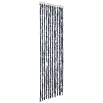 Vidaxl Zavesa proti mrčesu iz šenilje 56x185 cm srebrna