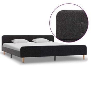 Vidaxl Posteljni okvir temno sivo platno 180x200 cm