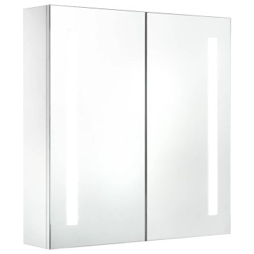 Vidaxl LED kopalniška omarica z ogledalom 60x14x62 cm