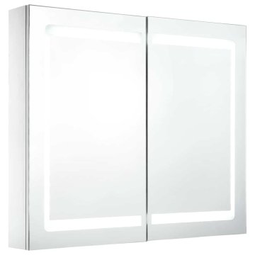 Vidaxl LED kopalniška omarica z ogledalom 80x12,2x68 cm