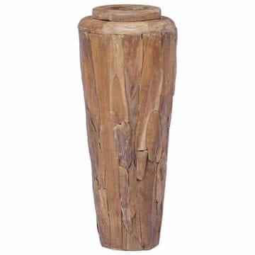 Vidaxl Okrasna vaza 40x100 cm trdna tikovina