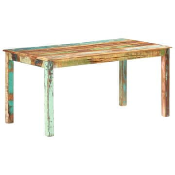 Vidaxl Jedilna miza iz trdnega predelanega lesa 160x80x76 cm