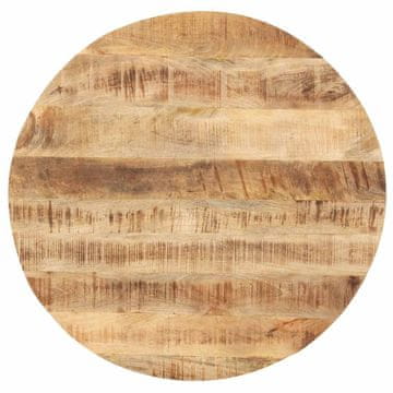 Vidaxl Mizna plošča iz trdnega mangovega lesa okrogla 25-27 mm 80 cm