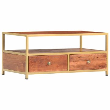 Vidaxl Klubska mizica 90x50x40 cm trden akacijev les