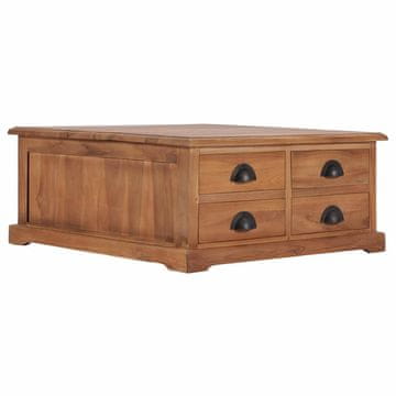 Vidaxl Klubska mizica 68x68x30 cm trdna tikovina